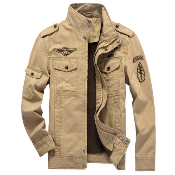 Chaqueta cortavientos informal para hombre, abrigo para hombre, primavera y otoño, nuevas prendas de vestir, chaqueta militar ajustada, chaquetas tipo Cargo para hombre, chaqueta Bomber para hombre