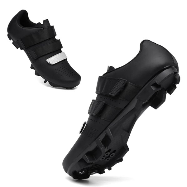 Zapatillas de ciclismo para hombre, zapatos MTB con bloqueo automático, zapatos de nailon todoterreno para ciclismo de carretera, zapatos con tacos, zapatos para bicicleta de montaña, zapatos de carreras