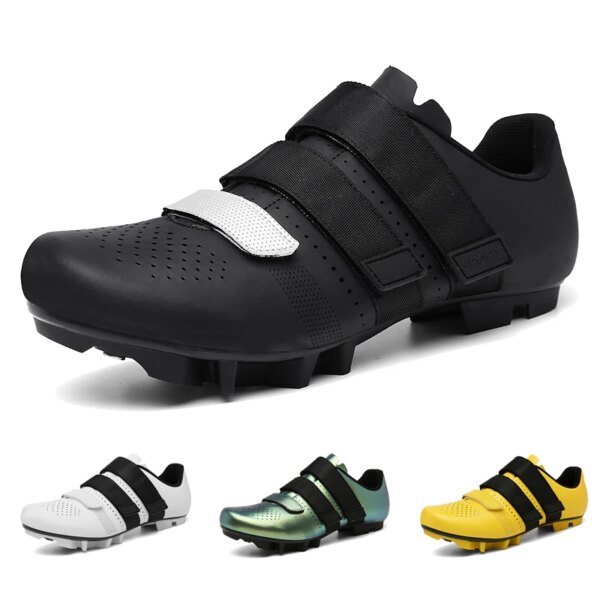 Zapatillas de ciclismo para hombre, zapatos MTB con bloqueo automático, zapatos de nailon todoterreno para ciclismo de carretera, zapatos para bicicleta de montaña y triatlón, zapatos de carreras 47