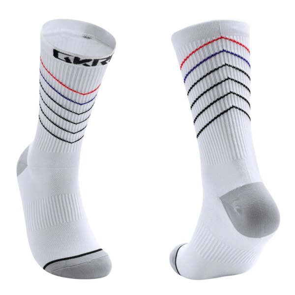 Calcetines de ciclismo para hombre y mujer, medias profesionales de compresión para carreras al aire libre, deportes Unisex, bicicleta de carretera, correr, hasta la rodilla