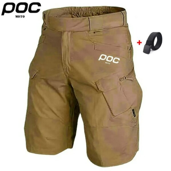 Pantalones cortos Cargo para Moto POC para hombre, pantalones cortos tácticos, Pantalones impermeables para bicicleta de montaña, Pantalones para bicicleta de montaña Enduro, Pantalones para descenso