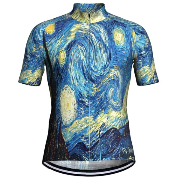 Camiseta corta de ciclismo para hombre, chaqueta para bicicleta de montaña, camisetas Anti-UV secas y transpirables, ropa deportiva de manga para bicicleta de montaña y carretera al aire libre