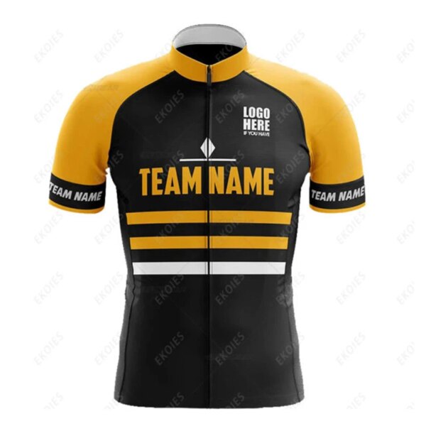 Camiseta de ciclismo de manga corta para hombre, ropa con logotipo personalizado del nombre del equipo, camisetas transpirables de verano para entrenamiento en bicicleta, camiseta deportiva para bicicleta de carretera