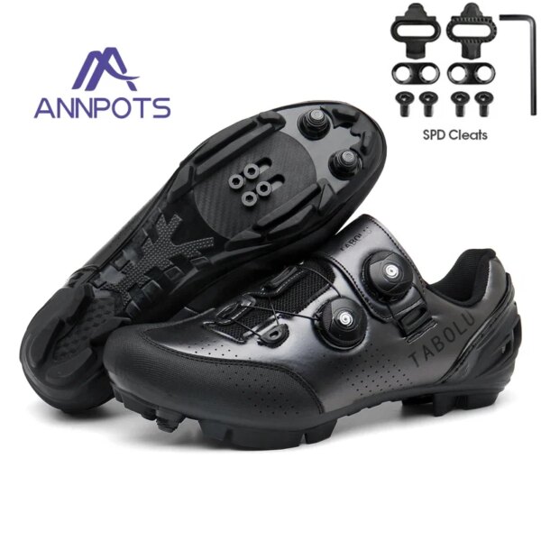 Zapatillas de ciclismo de velocidad para hombre, calzado para bicicleta de montaña SPD, calzado para bicicleta de mujer, zapatos de carreras MTB, zapatillas planas para ruta, calzado para bicicleta de carretera