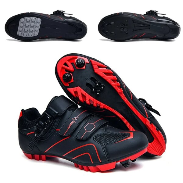 Zapatos de ciclismo de velocidad MTB para hombre, zapatillas deportivas para deportes al aire libre, zapatillas de bicicleta de carretera para mujer, zapatos de carreras transpirables, calzado antideslizante para bicicleta de montaña