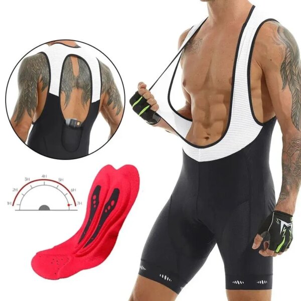 Pantalones cortos de ciclismo para hombre Bretelle Seamless para hombre Pantalones cortos de ciclismo para hombre Ride Pantalones cortos de ciclismo para hombre Pro Pantalones cortos de ciclismo para hombre