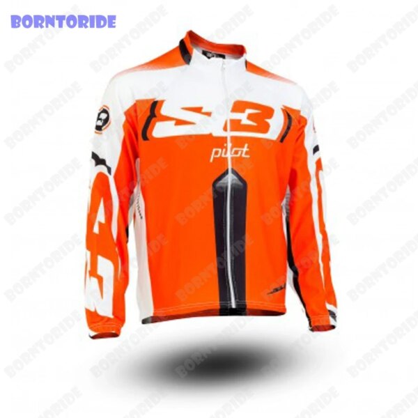 Chaqueta de ciclismo para hombre, ropa térmica de lana de manga larga para ciclismo, a prueba de viento, abrigo deportivo para bicicleta de montaña y descenso