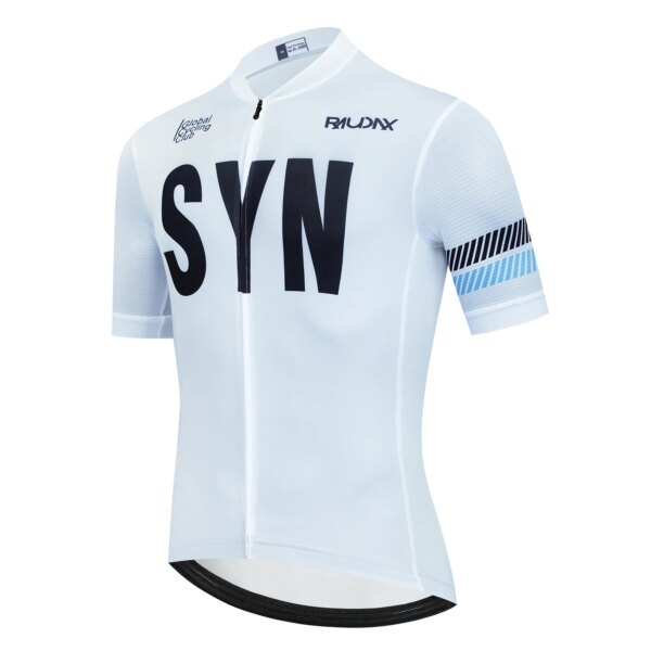 Jersey de ciclismo para hombre, camisetas de manga corta para ciclismo de carretera, camiseta para bicicleta de montaña transpirable, ropa deportiva blanca para triatlón, verano 2024