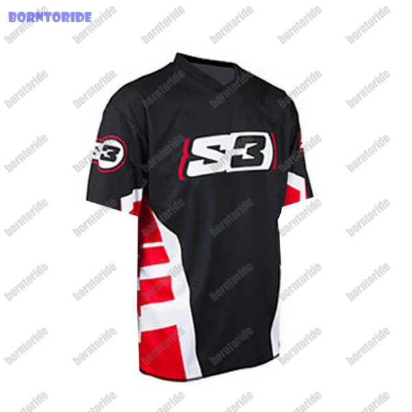 Camisetas para descensos de hombre S3 RACING, camisetas para bicicleta de montaña MTB, camiseta para motocicleta todoterreno DH, ropa deportiva para Motocross, camisetas para bicicleta de carreras