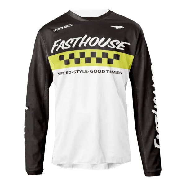 Camiseta de ciclismo de Motocross de manga larga para hombre, camisetas FASTHOUSE para bicicleta de montaña y de descenso, ropa de Motocross para motocicleta todoterreno DH