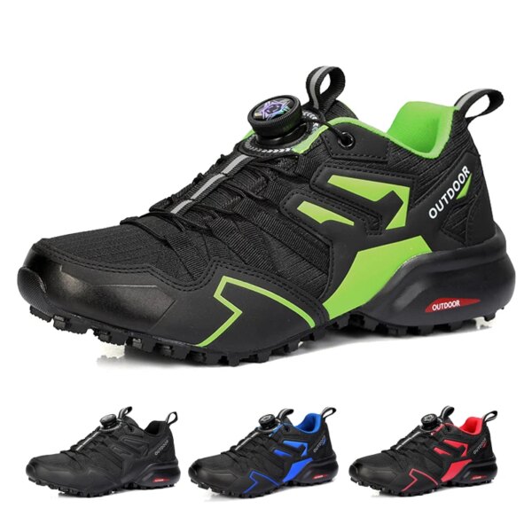 Zapatos de ciclismo MTB para hombre, zapatos de motocicleta, zapatos de cuero impermeables para bicicleta, zapatillas de deporte para senderismo al aire libre, zapatillas de ciclismo mtb