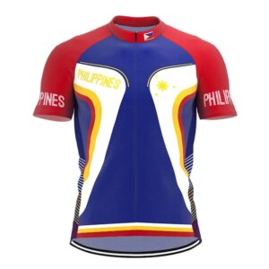 Ropa de bicicleta de Filipinas para hombre, Jersey de manga corta, chaqueta MTB, camisa de carretera, ropa deportiva de ciclismo, Top ajustado, ropa de verano