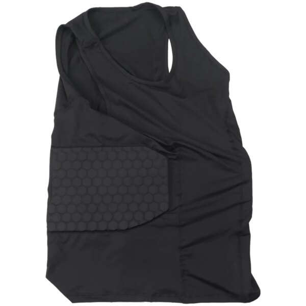 Chaleco acolchado con Protector de costillas para hombre, camiseta de compresión, chaleco de entrenamiento con 3 almohadillas para fútbol, ​​baloncesto, equipo Protector de Hockey