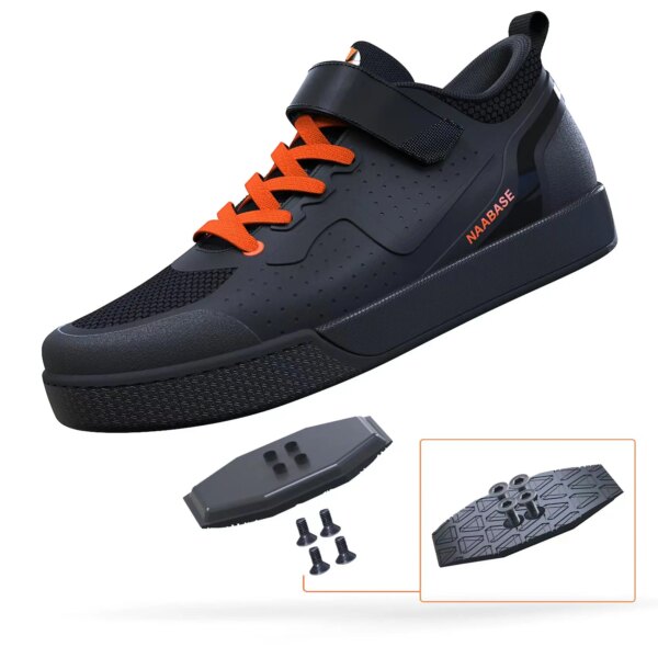 Zapatillas de ciclismo para hombre MTB DH Enduro Biking SPD, convertibles en pedal plano, buen agarre, comodidad, fuerte, duradera