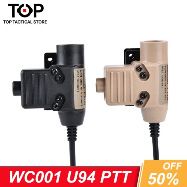 Auriculares tácticos militares U94 PTT Baofeng PTT para auriculares originales Earmor Comtact, auriculares de caza compatibles con Kenwood Motorola Plug