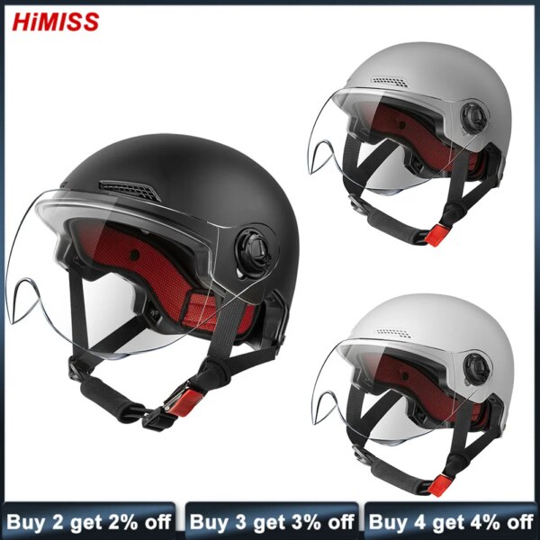 Casco para montar en bicicleta eléctrica, ligero, con visera, cara abierta, medio casco, equipo de ciclismo para bicicleta de Motocross