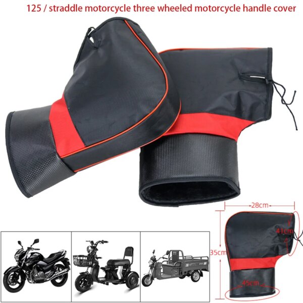 Guantes de manillar de motocicleta, guantes de manillar de invierno, guantes suaves para manillar de motocicleta, guantes de ciclismo, cubiertas calentadoras de barra para motocicleta y Scooter