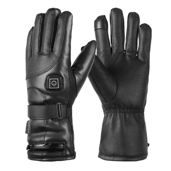 Guantes calefactables para motocicleta con pantalla táctil, guantes calefactores eléctricos de invierno, guantes cálidos recargables para invierno al aire libre para esquí todoterreno