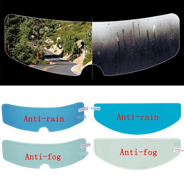 Película transparente antivaho e impermeable para casco de motocicleta, película adhesiva de seguridad para conducción, duradera, Nano recubrimiento, accesorios para casco de motocicleta