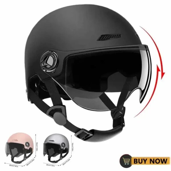 Casco de motocicleta para hombres y mujeres, casco clásico Retro para Scooter, medio casco ultraligero para ciclismo, casco para bicicleta o motocicleta MTB