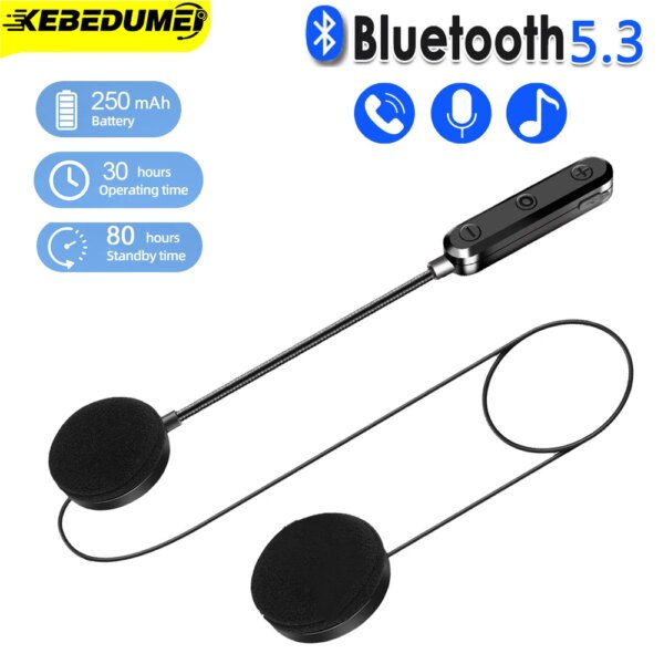 Auriculares inalámbricos con Bluetooth 5,3 para casco de motocicleta, Kit de llamada con manos libres, estéreo para montar en bicicleta, reproductor de música MP3, auriculares para Moto