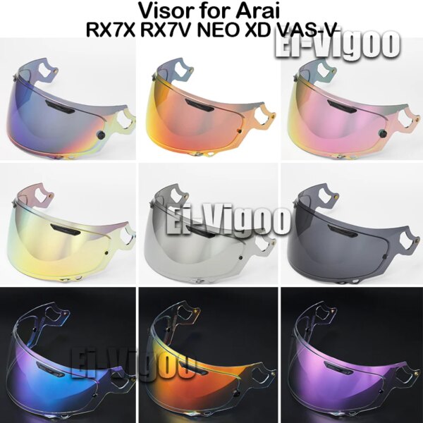 Lente visera para casco de motocicleta para Arai RX-7X para RX-7X RX7X CORSAIR-X RX-7V VAS-V Anti-UV accesorios de lente visera antiniebla