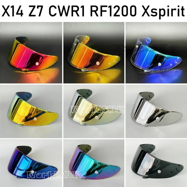 Lente visera para casco de motocicleta protección facial completa Estuche para gafas para SHOEI X14 Z7 Z-7 CWR-1 NXR RF-1200 x-spirit 3 máscara visera