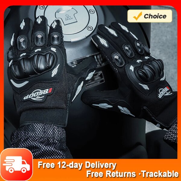 Guantes de motociclismo antideslizantes y anticaídas, guantes universales para las cuatro estaciones, guantes transpirables para pantalla táctil al aire libre, M-2XL