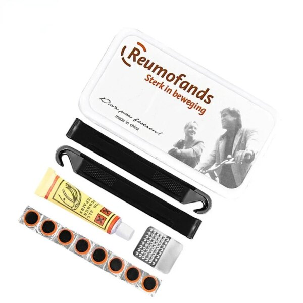 Herramientas de reparación de bicicletas de montaña, reparación de neumáticos planos, parche de goma, juegos de palanca de pegamento, Kit de reparación de neumáticos de emergencia multifuncional