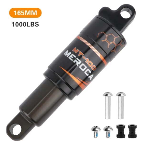 Amortiguador trasero de aire para bicicleta de montaña, amortiguador ajustable de 165x35mm / 190x50mm / 200x55mm para bicicleta de montaña MTB