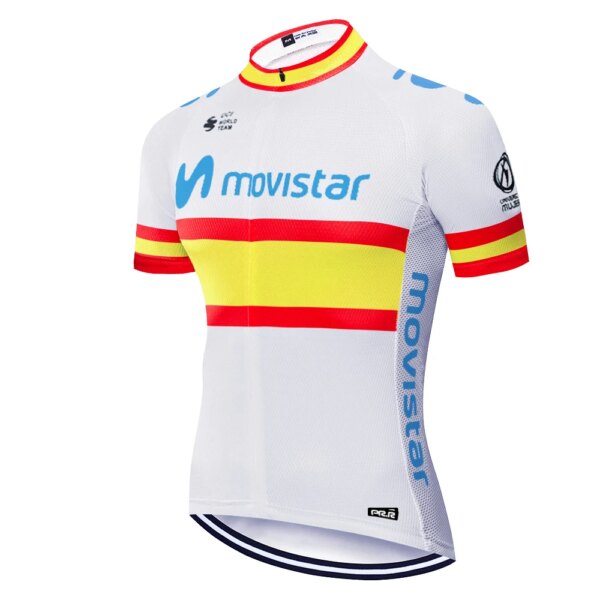 Movistar De Italia 2024 campeón Ciclismo Jersey verano manga corta MTB Tops Ciclismo camisa Ropa Maillot Ciclismo Ropa De carreras