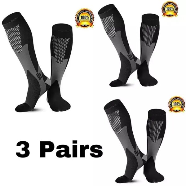 Calcetines de compresión para correr para hombre y mujer, varios pares, aptos para venas varicosas, fútbol, ​​30 Mmhg, atléticos, deportivos