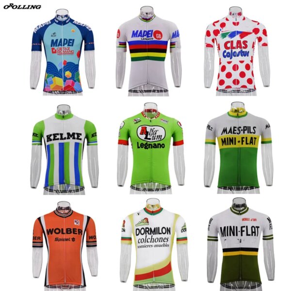 Camiseta de ciclismo profesional Retro, Maillot de equipo profesional, camisetas Orolling personalizadas, varios tipos, novedad