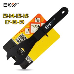 Llave cónica multifuncional para bicicleta, llave inglesa de acero al carbono, eje de husillo, herramienta de reparación de bicicletas de 13-19MM