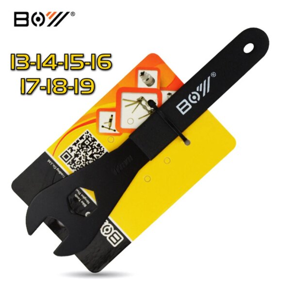 Llave cónica multifuncional para bicicleta, llave inglesa de acero al carbono, eje de husillo, herramienta de reparación de bicicletas de 13-19MM