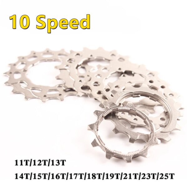 Nuevo 1 Uds Cassette de bicicleta Cog bicicleta de carretera MTB 10 velocidades 10 S/V 12T 13T 14T 15T 16T 17T 18T 19T 21T 23T 25T piezas de rueda libre K7 barato