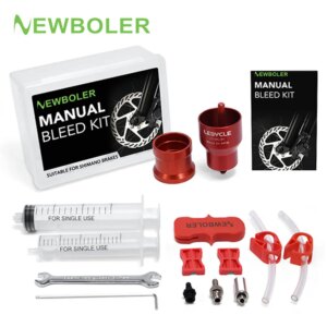 NEWBOLER-Kit de purga de aceite de freno de disco hidráulico de bicicleta, herramientas para SHIMANO, herramientas de reparación de bicicletas de montaña y carretera de freno hidráulico de disco