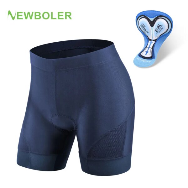 NEWBOLER-pantalones cortos de ciclismo para mujer, ropa interior transpirable con almohadilla de GEL 5D, a prueba de golpes, ropa interior para ciclismo de montaña y carretera