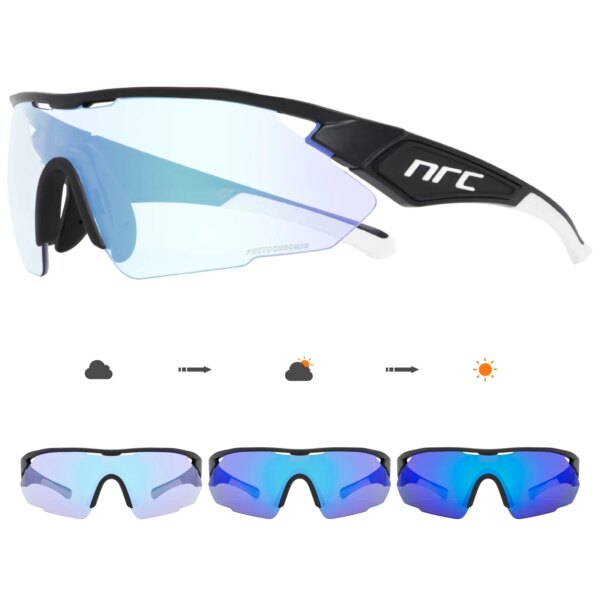 NRC Gafas fotocromáticas para Ciclismo para hombre, Gafas para deportes de Ciclismo MTB, Gafas para exteriores, Gafas para Ciclismo