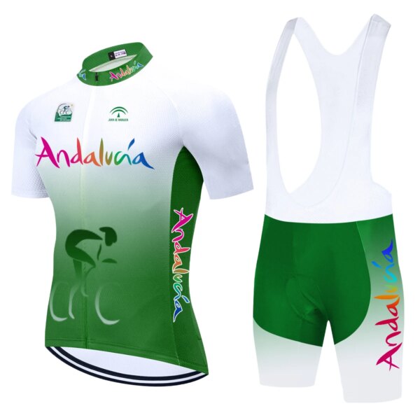 Camiseta del equipo de Ciclismo de ANDALUCIA para hombre, conjunto de pantalones cortos 20D, ropa de Ciclismo de secado rápido, Maillot de Ciclismo EUSKADI de verano, novedad de 2021