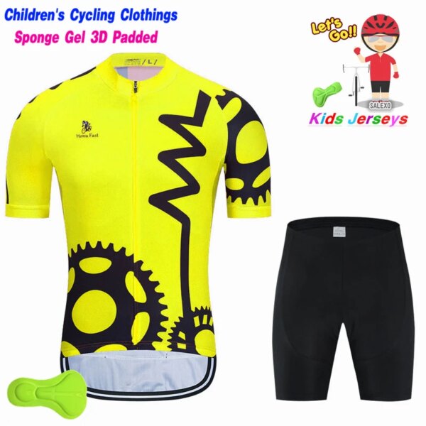 Nuevo 2023 Ropa De Ciclismo para niños Ropa De bicicleta Jersey De manga corta con pantalones cortos conjunto niño niña MTB trajes De bicicleta De carretera Ropa De Ciclismo