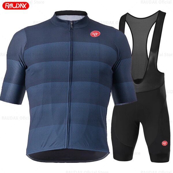 Recién llegado, traje de ciclismo RAUDAX, ropa de ciclismo de manga corta de verano para hombre, camiseta de ciclismo transpirable, Jersey de ciclismo para bicicleta de montaña