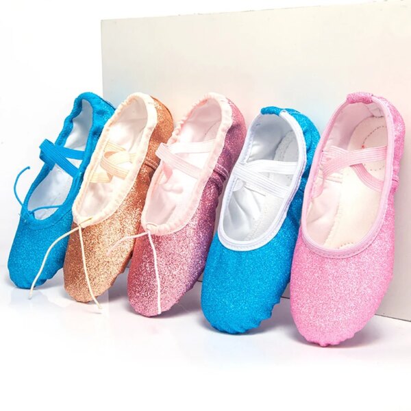 Nuevo Zapatillas de Ballet, zapatillas planas para Yoga y gimnasio, zapatillas de Ballet de color rosa brillante para niñas, niños, mujeres, profesoras