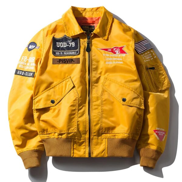 Nueva chaqueta de Hip Hop para hombre, abrigos de béisbol de piloto de aviador Ma-1 de motocicleta militar de la Marina gruesa de alta calidad, abrigo Bomber para hombre