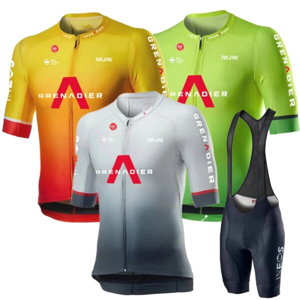 Nuevo Conjunto de Jersey de ciclismo Ineos Grenadier, conjuntos de ciclismo para hombre, ropa de bicicleta de carreras, traje transpirable, ropa para bicicleta de montaña, ropa deportiva