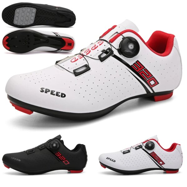 Nuevos zapatos de ciclismo para hombre, zapatos para deportes de bicicleta MTB Crossing, zapatos para exteriores para mujer, zapatos para patinete SPD, zapatos de carreras con cordones, zapatos de ciclismo de carretera