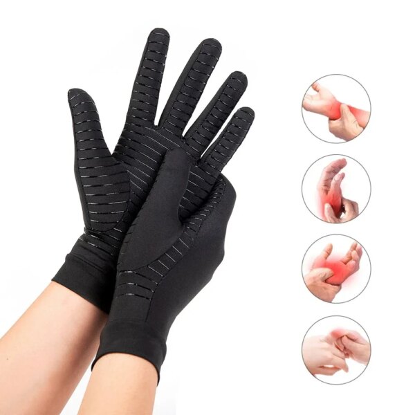 Nuevos guantes antideslizantes para hombre, deportivos, para correr, conducir, fibra de cobre, LICRA, pantalla táctil, guantes con dedos completos, guantes cálidos para ciclismo de invierno al aire libre