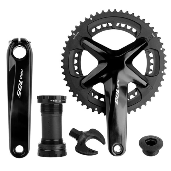 Nuevos y prácticos componentes de bielas para bicicleta, discos dobles para bicicleta plegable Shimano Road 130BCD 34/50T, manivela de 170mm