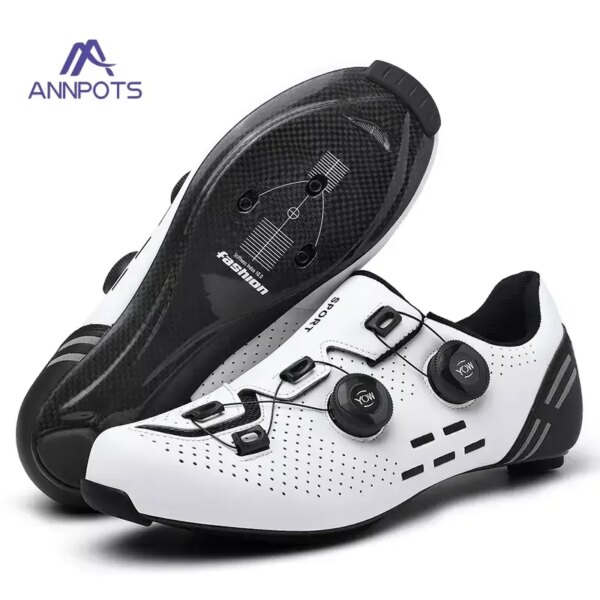 Nueva profesión, zapatos de bicicleta de velocidad para hombre, pedales planos de carbono para carretera, calzado para ciclismo de carreras, zapatos de ciclismo para mujer, zapatillas de deporte para bicicleta de carretera