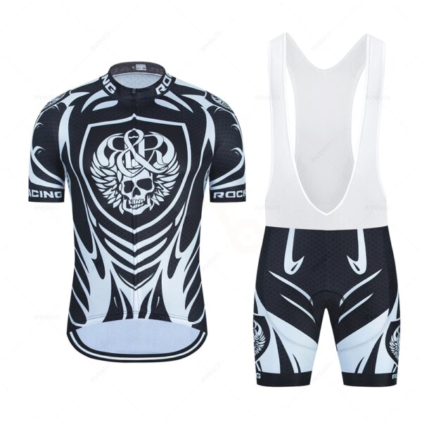 Nuevo ROCK RACING Ciclismo Jersey 19D conjunto MTB Ropa de bicicleta Ropa de bicicleta de secado rápido Ropa Ciclismo hombres corto Maillot Culotte traje